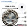 30x30cm Glass Wall Clock with a Custom Magnifying Section for the Center