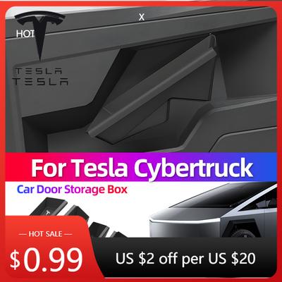 Autoaufkleber Für Cyber Pickup Cybertruck Türen Tesla Aufbewahrungsbox TPE Türschlitz Aufbewahrungsbox Zubehör Auto Modifikation