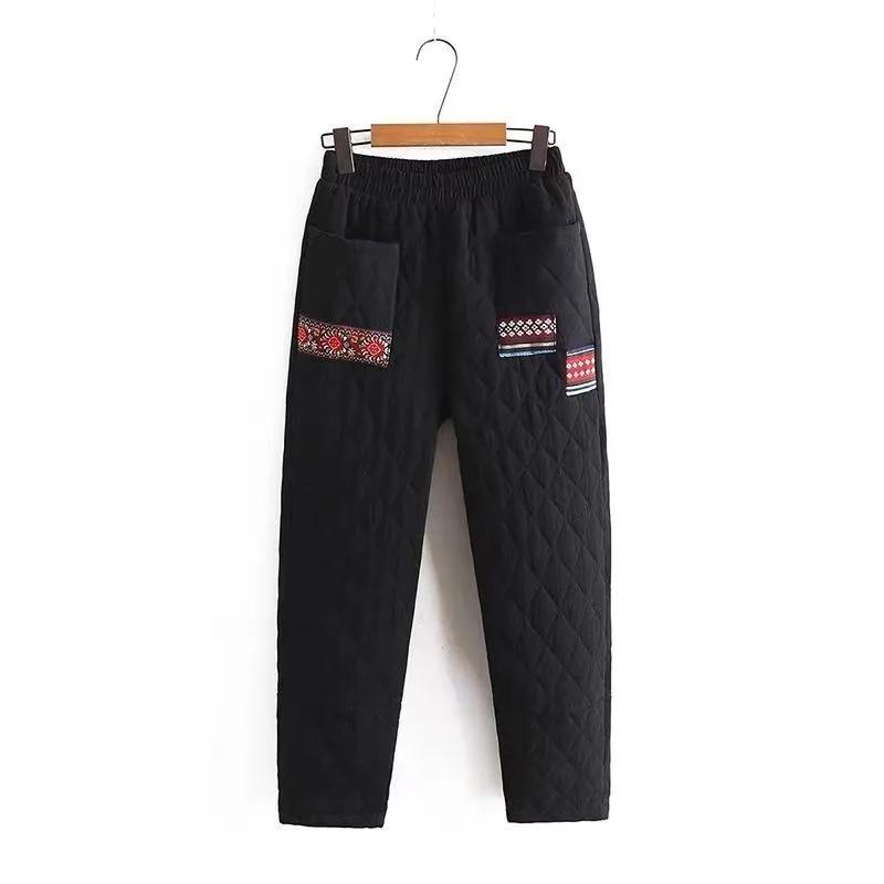 

Women s Winter Loose-Fit Thickened Harem Pants Warm and Casual Pants for Middle-Aged Moms 5XL