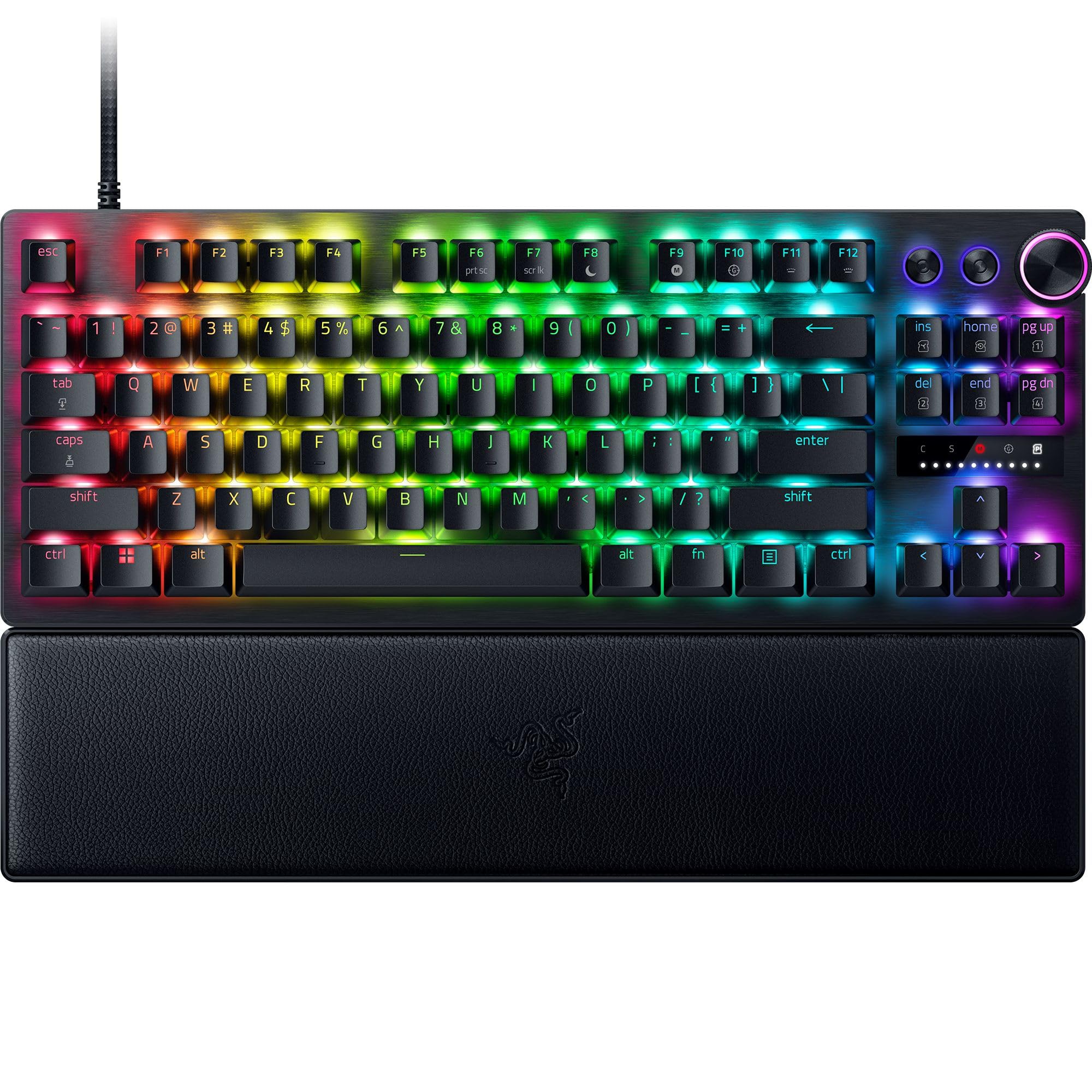 

Ігрова клавіатура Razer Huntsman V3 Pro Tenkeyless з швидкою регульованою оптичною активацією 40G Підставка для зап ястя Англійська Англійська Японський Роздрібний Тригери, чорний