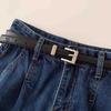 Plus-Size High-Waist Wide-Leg Denim Shorts for Pear-Shaped Women - Summer Slimming Pleated A-Line Hot Pants