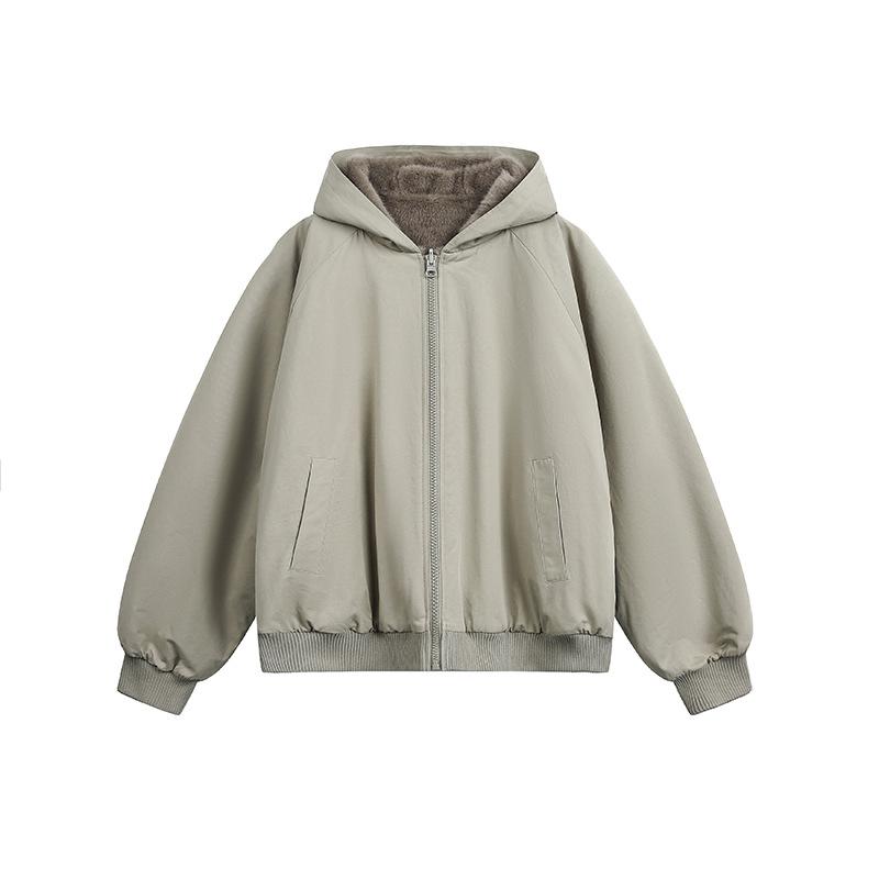 

Golden Eagle 2025 Winter Canvas Jacket with Warm Mink Fur - Double-Sided Wear for Couples Medium
