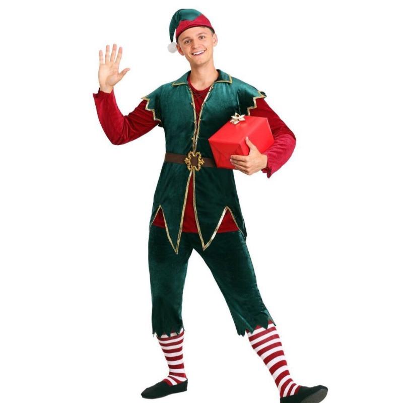 New Christmas Party Costumes, Christmas Green Couples' Clothing, Christmas Stage Clothing