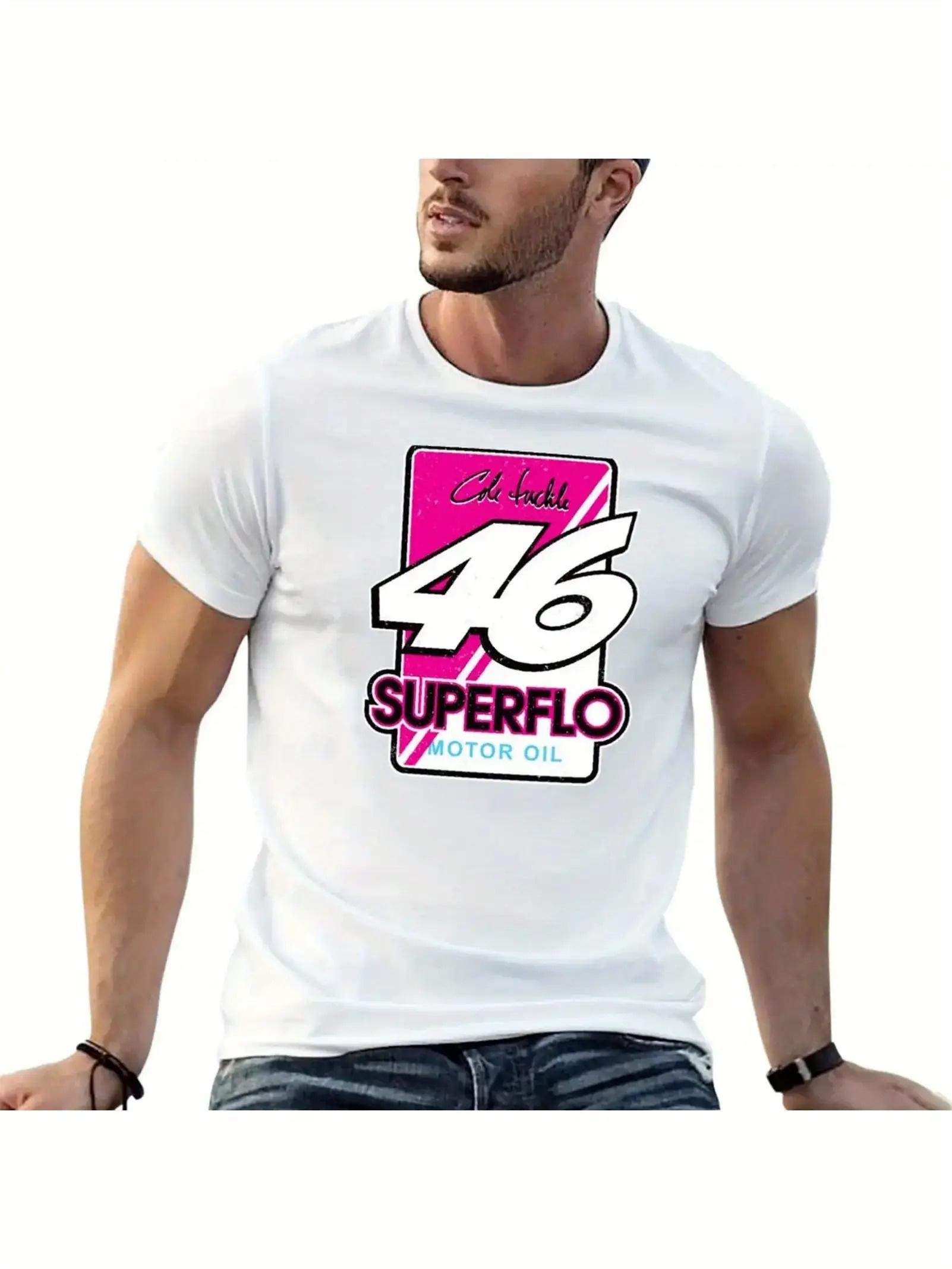Men Vintage Cole Trickle Days of Thunder Racing T-Shirt - Superflo Team & Distressed Graphic Tee XXXXL