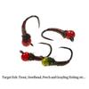 3pcs/4pcs #12 #14 Fast Sinking Offset Tungsten Beadhead Barbless Jig Perdigon Nymph Fly Fishing Trout Lures Black Spotted