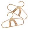 Rattan Hangers for Kids Clothes in Khaki Color with Craftsmanship for Home Use 2 pcs