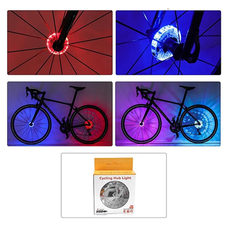 Bike Wheel LED Lights 7 Color Changing Flashing Modes One Click Switch for Kids Night Riding Safety