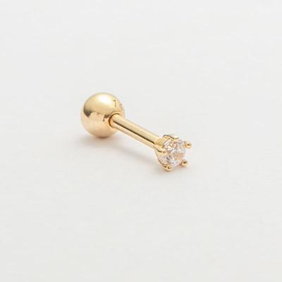 LUNNE 14k 2mm 5-Krappen Mini Q Piercing (14 Karat Gold) (Stabstärke 1mm) #PIB09