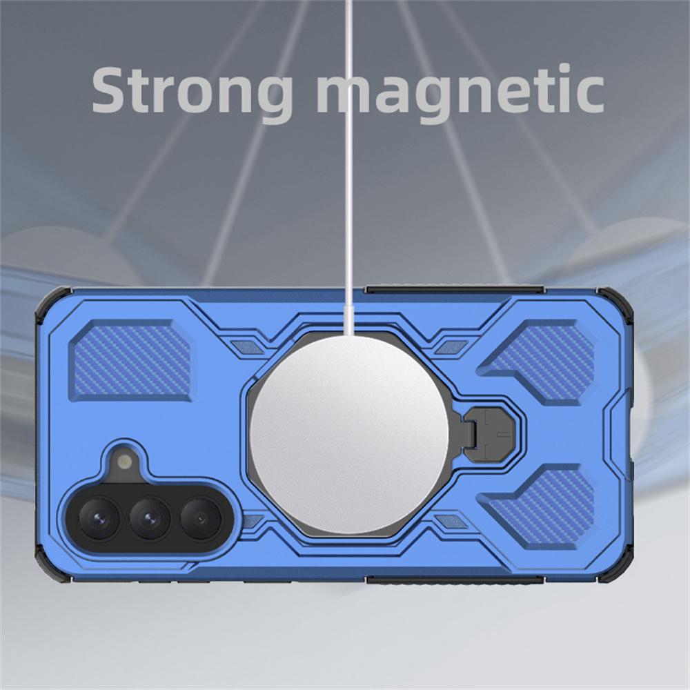 For Samsung Galaxy A57 5G Magnetic Case Rotating Metal Kickstand Shockproof PC + TPU Phone Back Cover