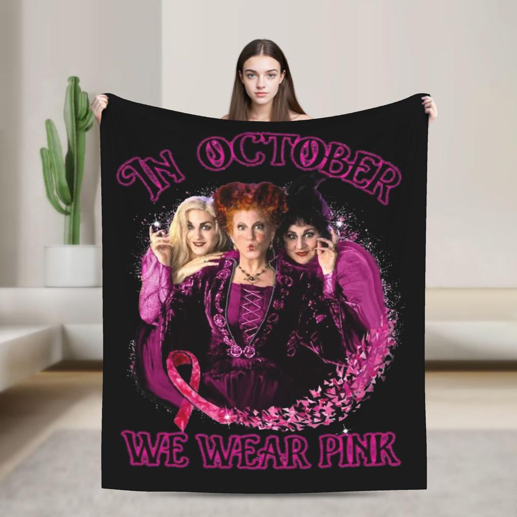 Hocus Pocus Sublimation Blankets Flannel Winter Multi-function Lightweight Thin Throw Blanket for Sofa Outdoor Rug Piece