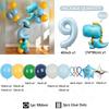 39Pcs Set Cartoon Cute Dinosaur Foil Balloons Macaron Colored Latex Ball 1-9 Year Girls Kids Dinosaur Themed Birthday Party Deco