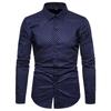 Men's Cotton Shirt Casual Business Long Sleeve Shirts Men Slim Fit Social Office Shirt