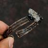 Black Rutile Copper Cuff Bracelet Black Onyx Beads Cuff Copper Wire Wrapped Jewelry Adjustable Bangle Gemstone Copper Cuff Handmade Bracelet