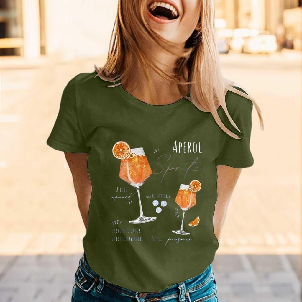 Summer Party Travel Short-sleeved T-shirts and Shirts, Weekend Casual Loose Vacation Shirts