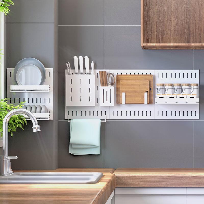 Nana Punch-Free Stainless Steel Kitchen Wall Organizer Rack