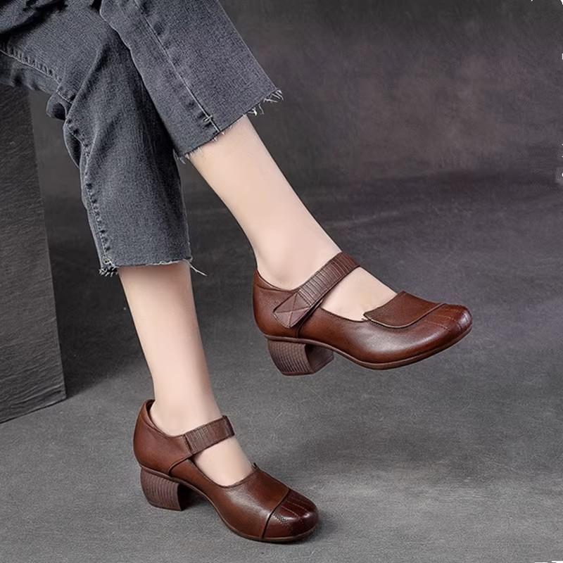 Fashion GKTINOO 2025 Penny Loafers Women Genuine Cow Leather Round Toe Thick Sole Slip-On Female Casual Platform Shoes Handmade