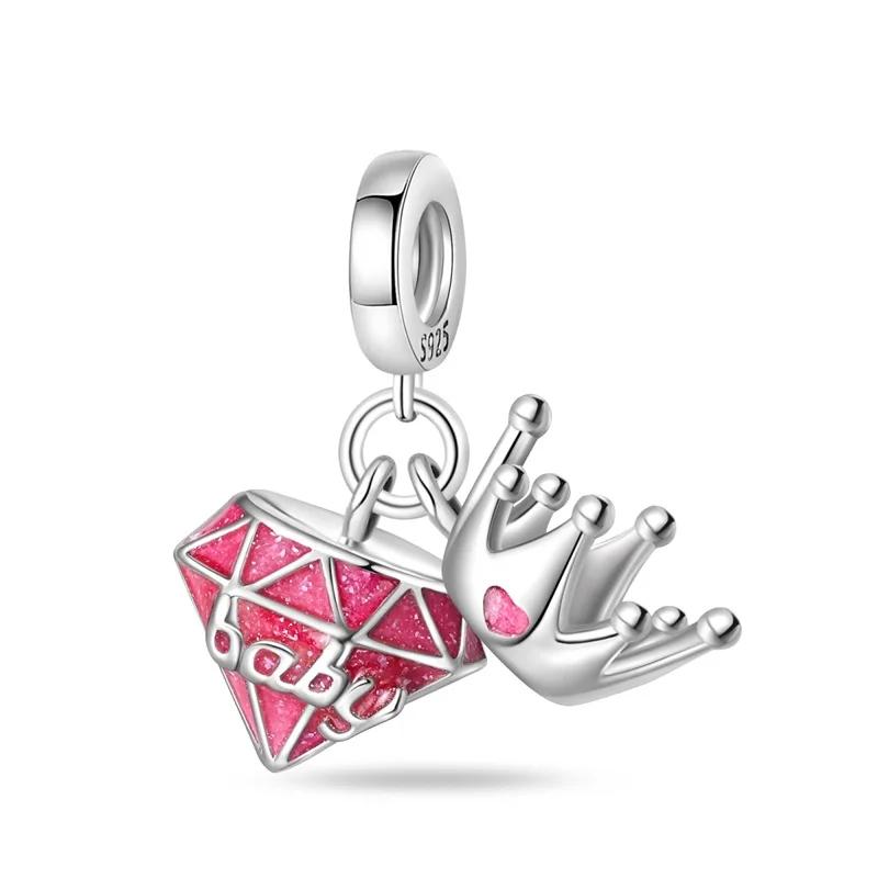 Brand New Copper Metal Sewing Machine Lipstick Couple Series Charm Bead Component Compatible With 4mm Bracelet High Quality Fine Jewelry Charm Bead