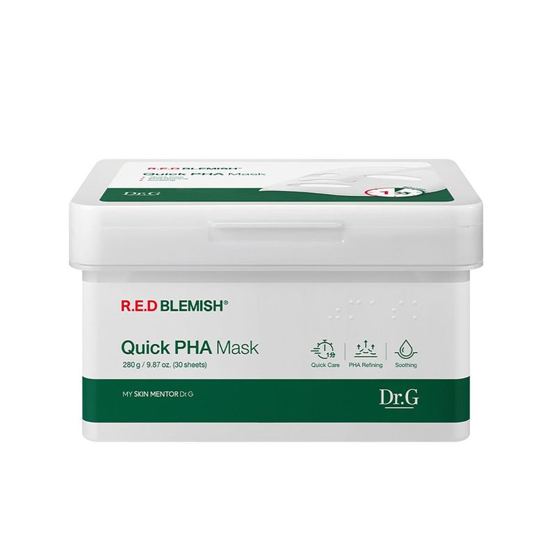 

Dr.G Красная маска для быстрого удаления несовершенств PHA 30 шт. x 2
