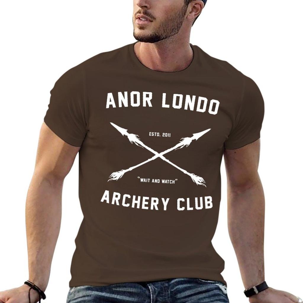 ANOR LONDO ARCHERY CLUB T-Shirt man clothes vintage plain black t shirts for men