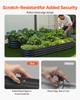 Metal Raised Garden Bed, 2.4 X 0.6 X 0.3 M Oval Outdoor Galvanized Planter Garden Box, Open Bottom Design, Large Planter Raised Bed for Growing