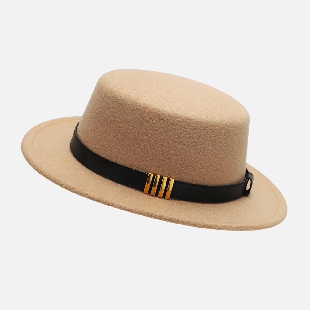 Warm Formal Hat Belt Ornament Opper Hat Trendy Bucket Hat Autumn and Winter