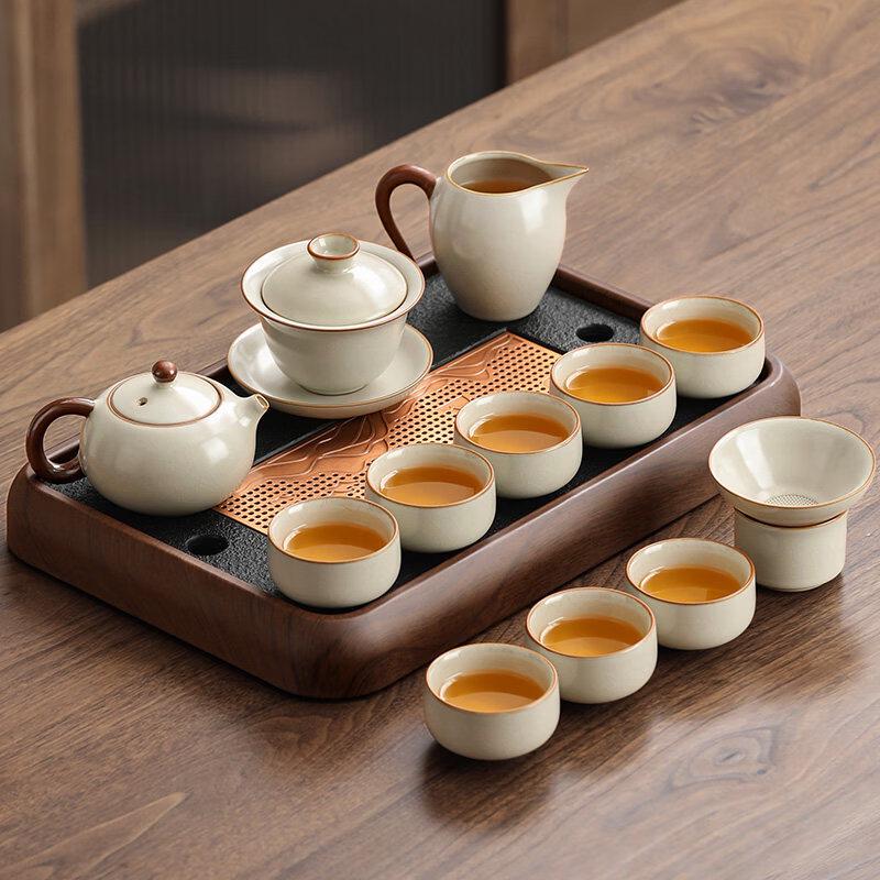 High-End Ru Kiln Ceramic Gongfu Tea Set