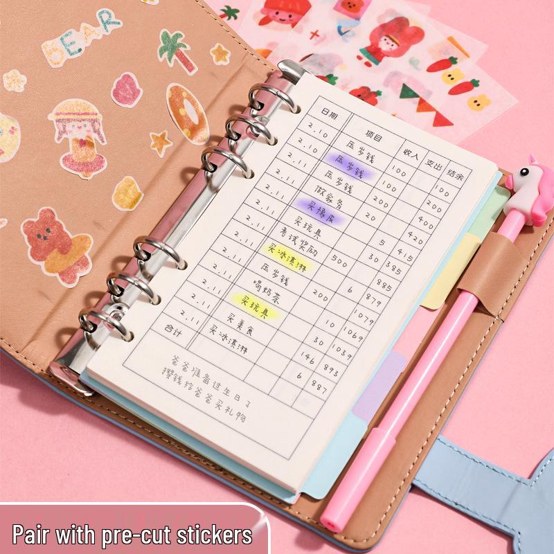 A6 Family & Student Financial Planner: Income & Expenditure Notebook, Loose-Leaf Ledger, Receipt Holder, Money Storage Album