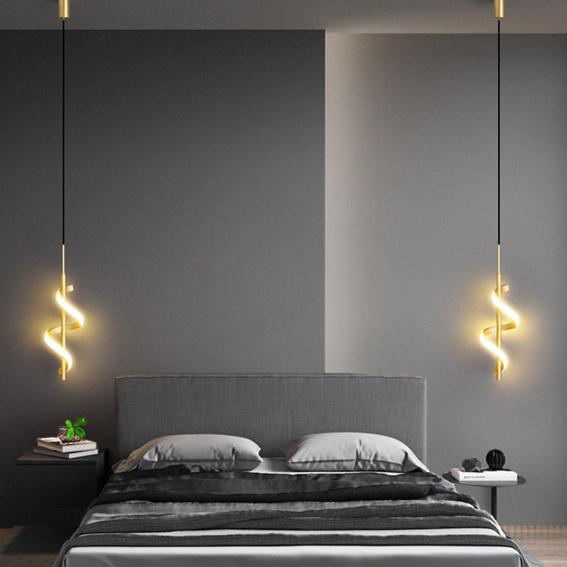 Modern LED Pendant Light Tri-color Light For Bedroom Bedside Living Room Stairwell Study Dining Room Indoor Lighting Fixture