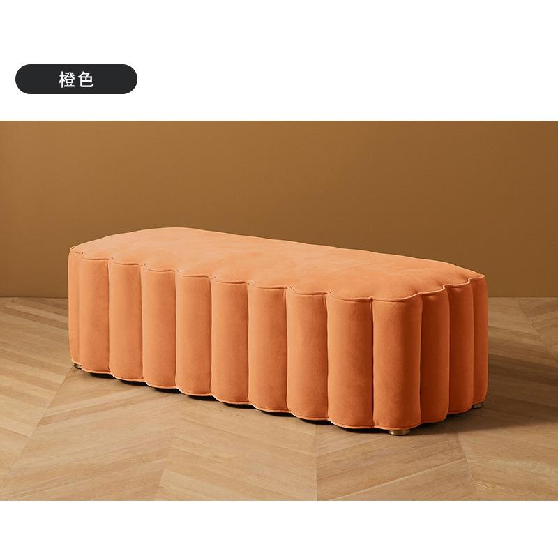 Nordic Flannel Shoe Changing Stool American Leisure Sofa Ottoman Living Room Furniture Luxury Sofa Bench