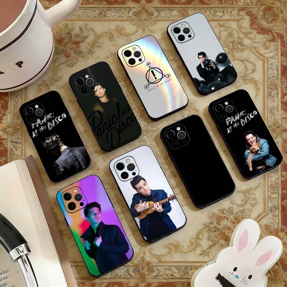 P-Panic! At The Disco Phone Case For iPhone 17, 16,15,14,13,12,11 Plus,Pro Max, Others Soft Black Cover