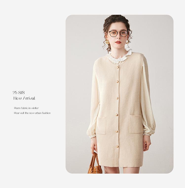 Women's Long Sleeveless Cashmere Vest - Knit Base Layer Outerwear Top Sweater