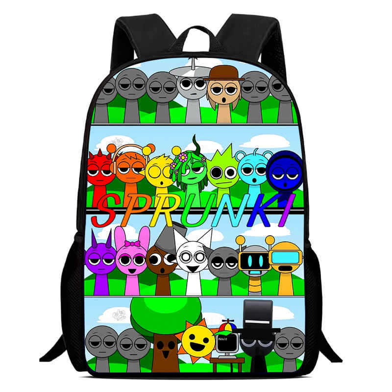 Rhythm Box Sprunki Spel Anime Rugzak Student Schooltas Computer Tas
