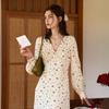 Simpeulleteulo Sr_V-Neck Long-Sleeve Dress