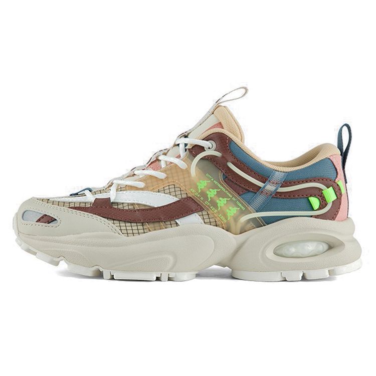 Kappa Fabric Synthetic Leather Retro Logo Shock Absorption Non-Slip Wear-Resistant Breathable Fit Low-Top Casual Shoes K0BW5MM04-027