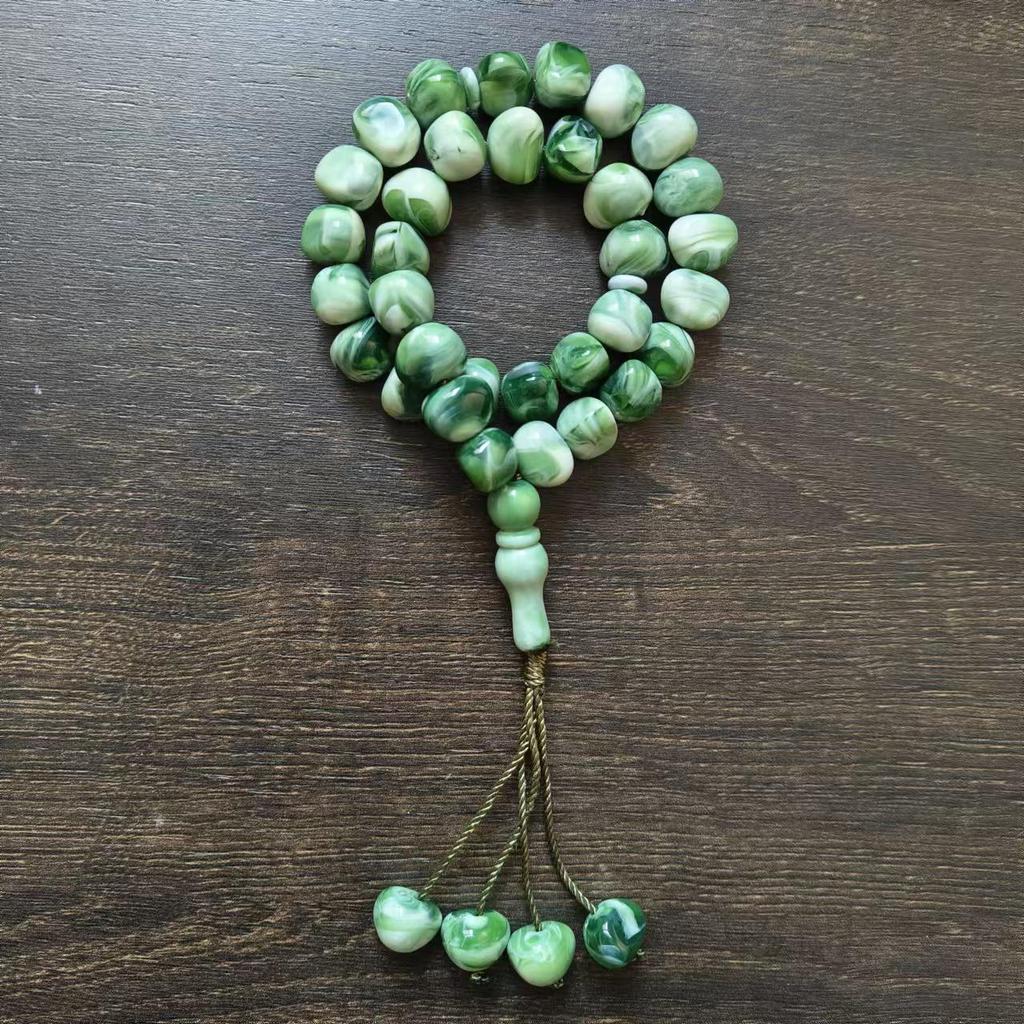 Islamische Gebetsperlen: 33-Perlen Tasbih Rosenkranz aus Saudi-Arabien