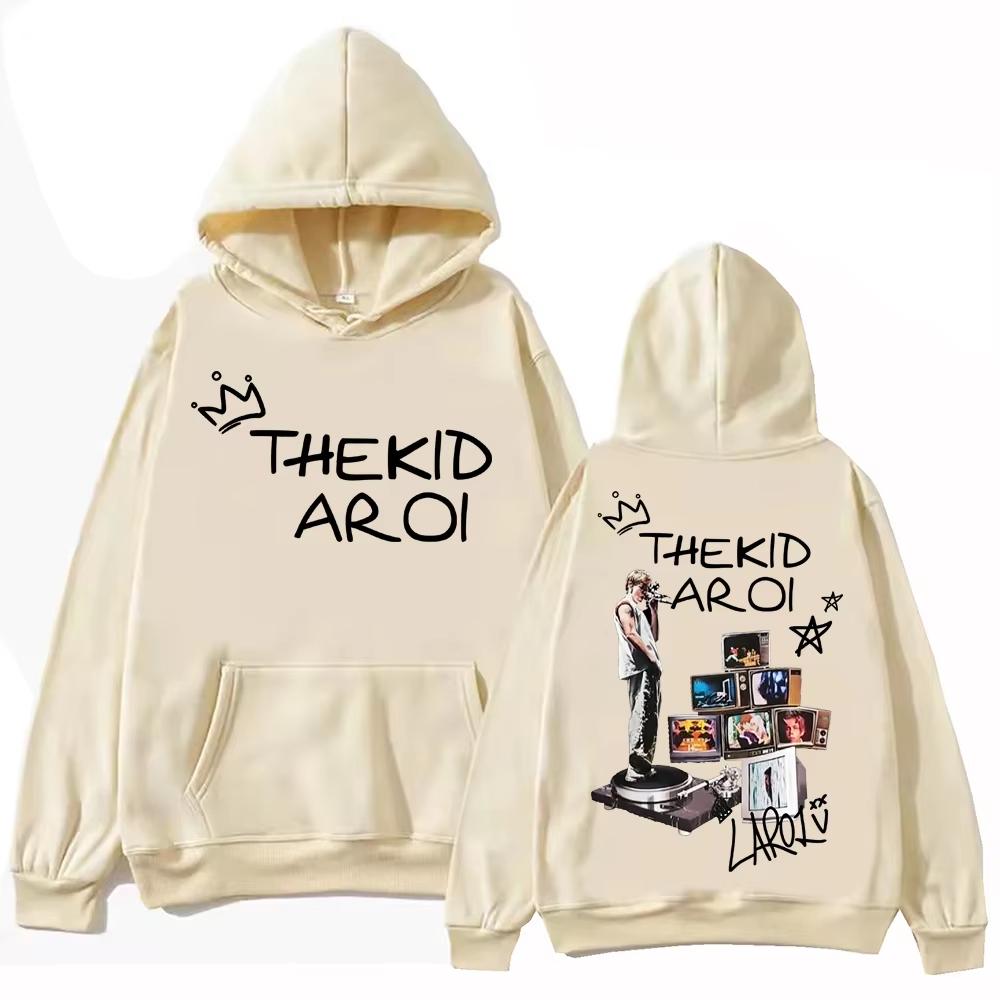 The Kid LAROI The First Time Tour 2026 Bluza Mężczyzna Kobieta Harajuku Długi Rękaw Bluzy z Kapturem Top Vintage Z Nadrukiem Bluza