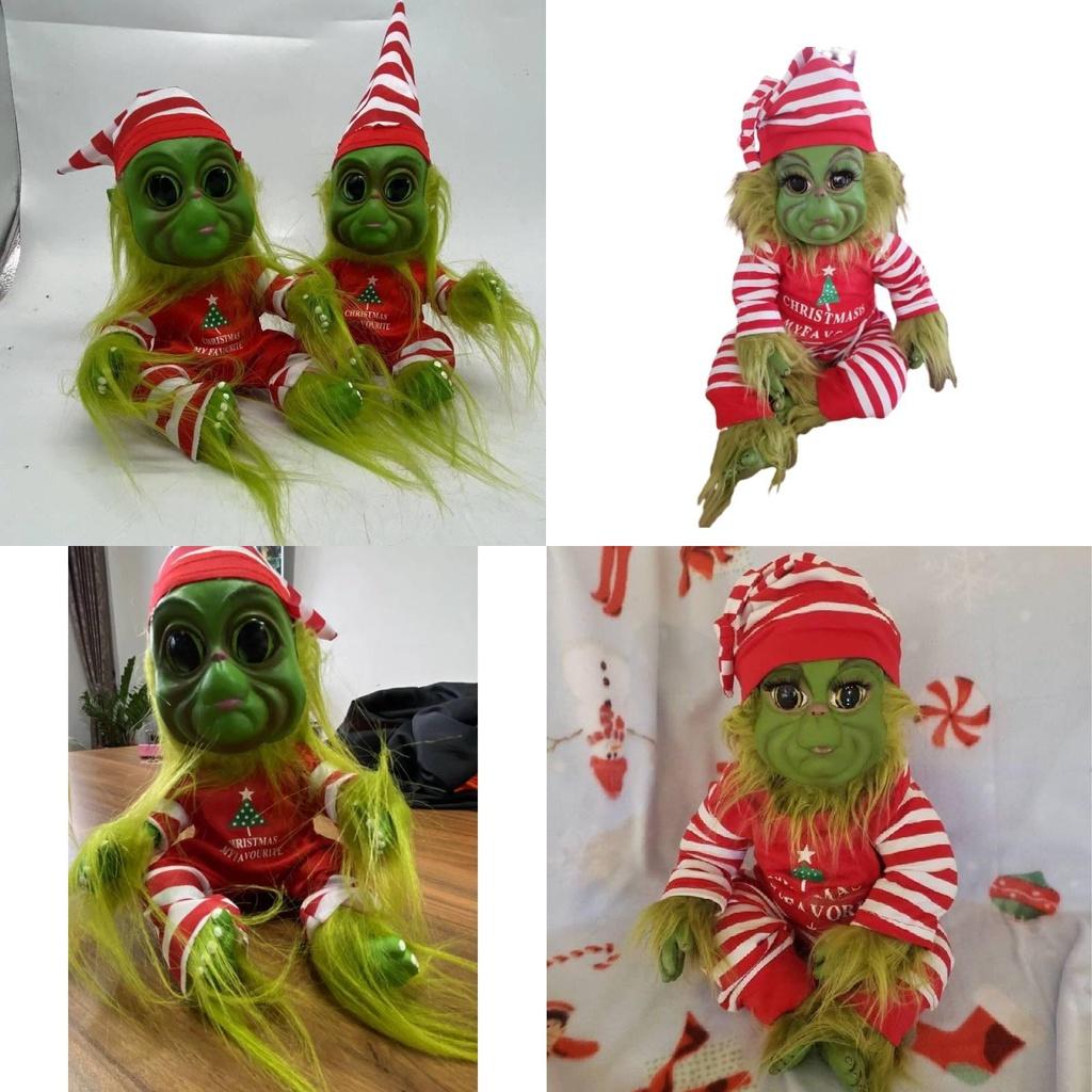 Whimsical Green Elf Plush Doll Christmas Gift 30cm Size