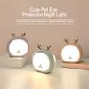 Cute LED Pet Night Lights for Kids Deer Rabbit Nursery Table Lamp 3 Brightness Dimmable USB Rechargeable Bedside Light Baby Gift