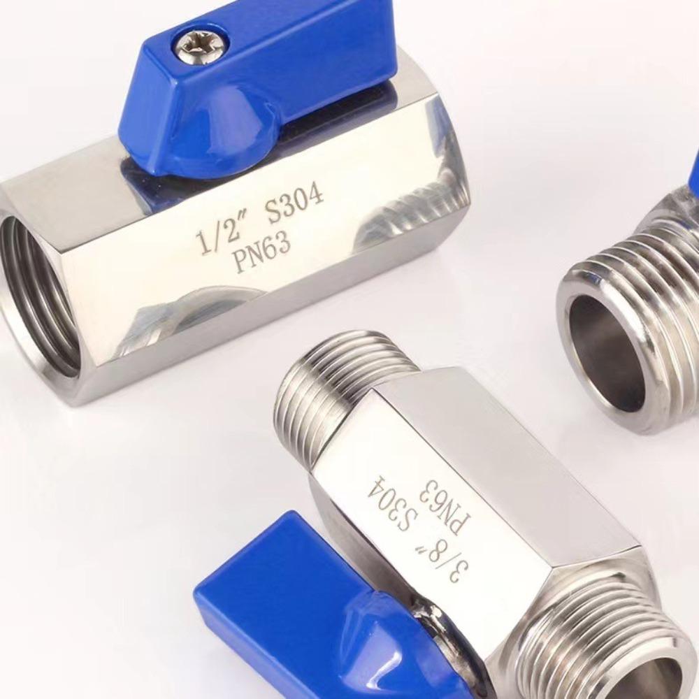 Brass Mini Ball Valve 1/4 and 3/8 Female X Male Shut-Off Valve Switch Control for Water Pumps Tanks Outdoor Faucet Air