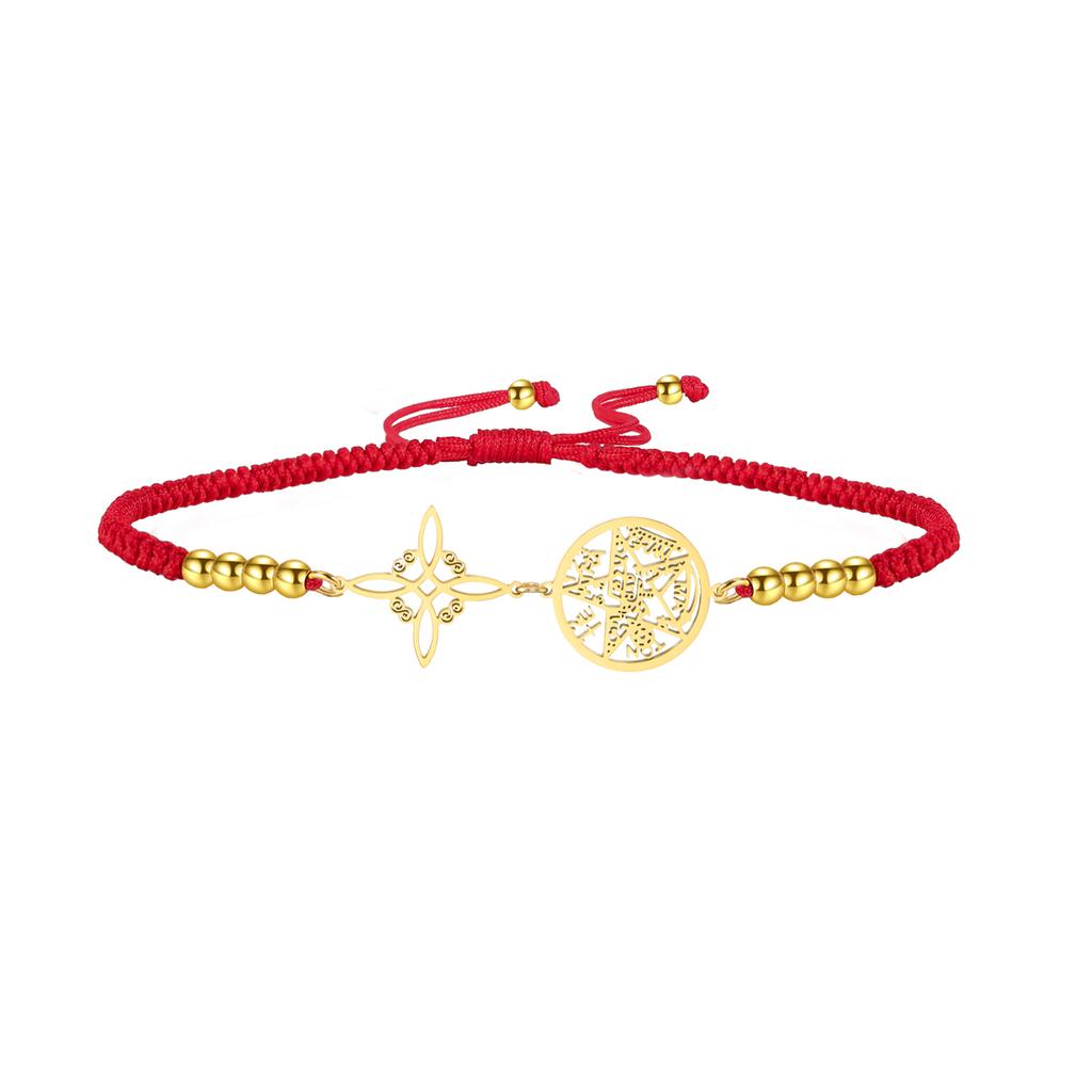  Wicca Witch Knot Bracelet Stainless Steel God Name Tetragrammaton Pentagram Bracelet Solomon Amulet Jewelry Wholesale