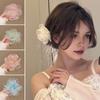 Haarnadel Atmungsaktives Netz Organza Stoff Fee 3D Blume Haarspange Macaron Farbe Leicht Atmungsaktives Haaraccessoire