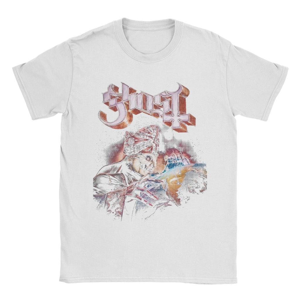 Ghost Band Rock Metal T Shirts for Men 100% Cotton Funny T-Shirts Round Neck  Tees Short Sleeve Clothing Graphic