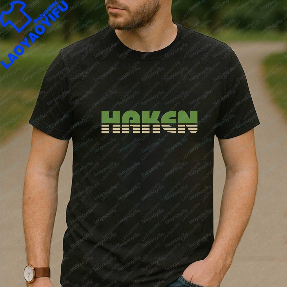 New Style Tops And TShirts Haken Band Summer Fashionable ShortSleeved Unisexs And Unisexs Shirts Comfortable TShirts