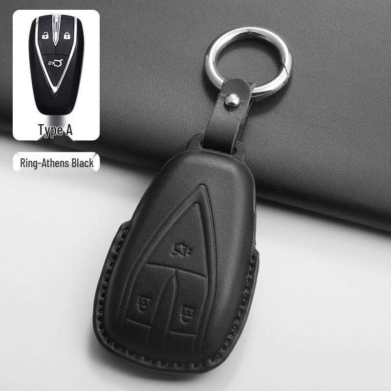 Changan Key Case for Eado, CS75, CS35, CS55 PLUS, Oshan X5/X7, Buckle UNI-TK, Ruicheng — Texture Black