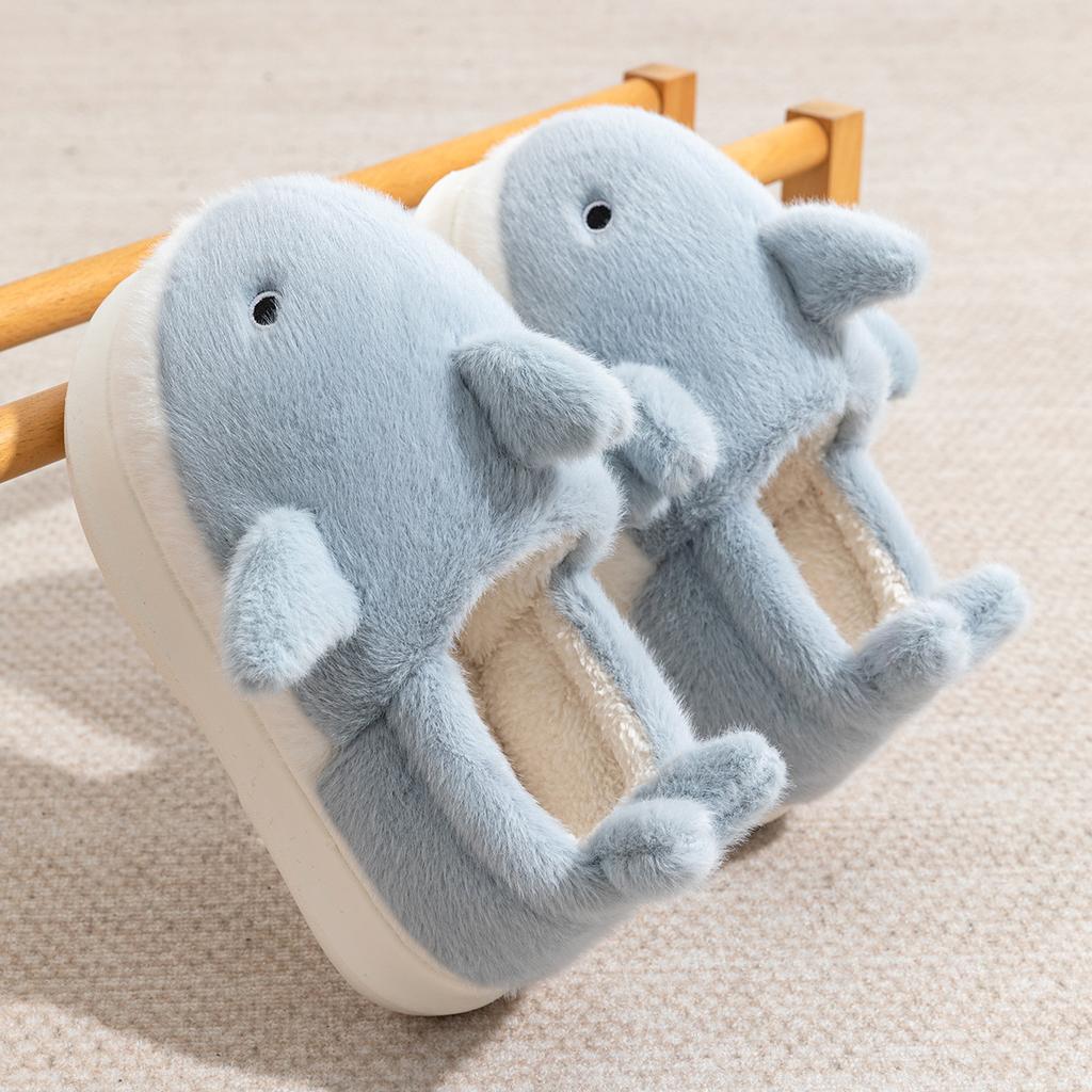 Wal Baumwollschuhe Kinder Mädchen Herbst und Winter 2024 neu Indoor Zuhause warm Cartoon flauschige Hausschuhe Männer