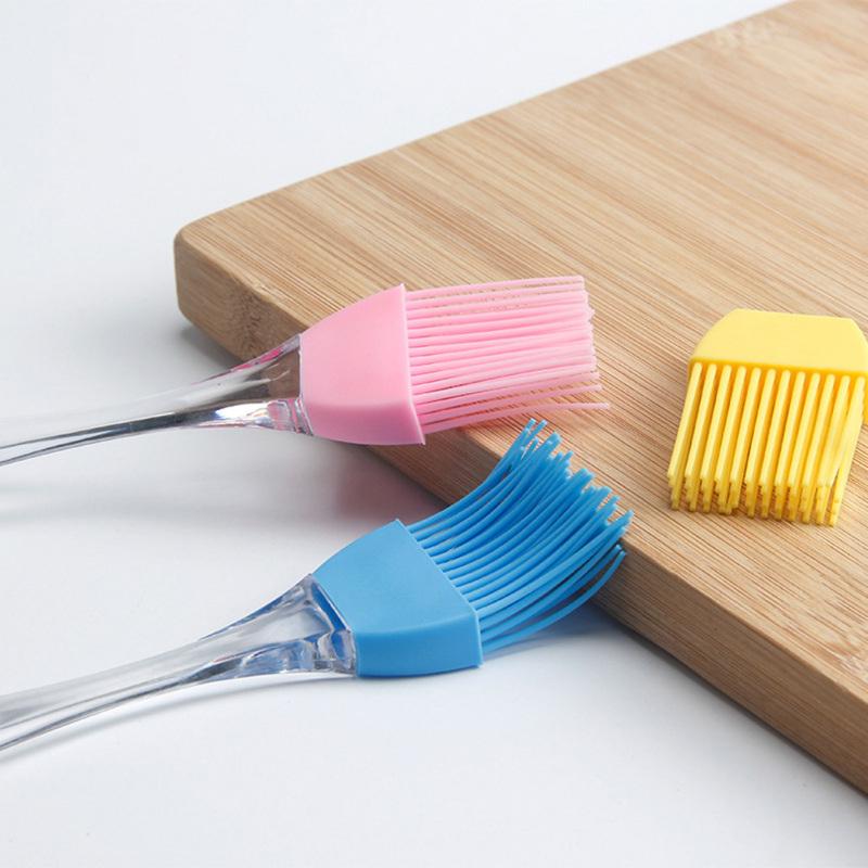 Silicone Bread Basting Brush with Transparent Handle BBQ Baking DIY Kitchen Cooking Tools