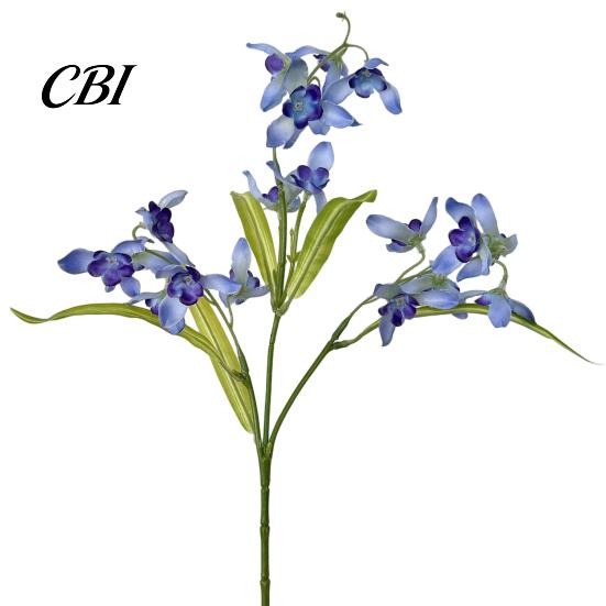 Silk Flowers for Wedding Arrangements Artificial Small Cymbidium Flowers, Faux Long Stem Fake Realistic Fresh Style Botanical Decor Home Table