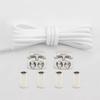 1Pair Lock Shoe laces Without ties Metal Buckle Laces Round Elastic Laces Sneakers Kids Adult No Tie Shoelaces Shoes Accessories