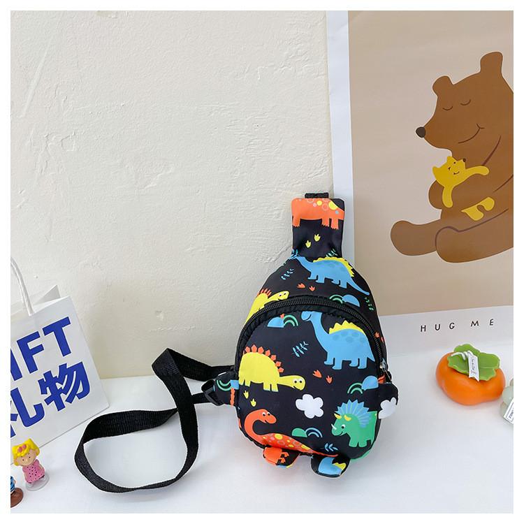 Dinosaur Cartoon Jurassic Kids Chest Bag With Oxford Material Casual Gift Girl