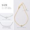 [Matthewmark] Bracelet Chain Cubic Zirconia Circlet Gold (K18) Italian Made Venetian Chain Women's Popular Accessory Birthday Present Gift Fashion Bra